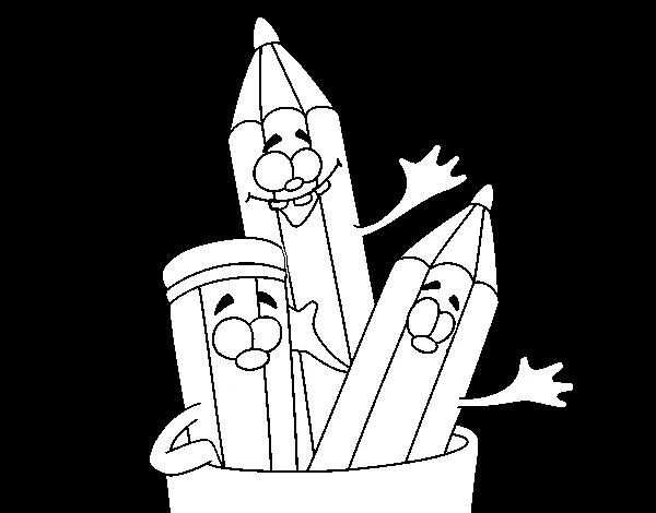 Dibujo de Lapices de colores para Colorear - Dibujos.net Dibujo de Lapices de colores para Colorear - Dibujos.net