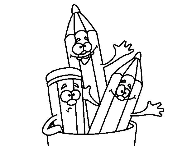 Dibujo de Lapices de colores para Colorear - Dibujos.net Dibujo de Lapices de colores para Colorear - Dibujos.net