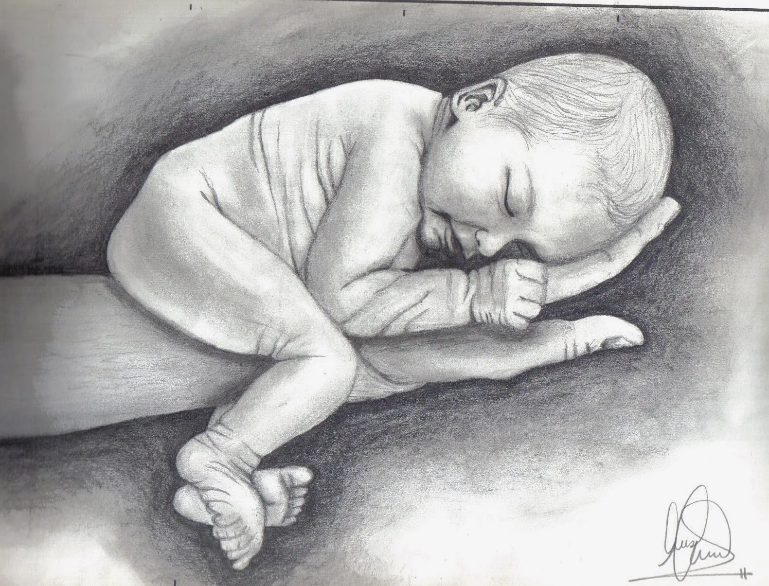 DIBUJO A LÁPIZ: BEBÉ DORMIDO | PORTFOLIO LOLA KABUKI DIBUJO A LÁPIZ: BEBÉ DORMIDO | PORTFOLIO LOLA KABUKI