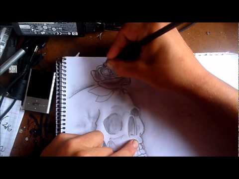 dibujo a lapiz calavera[LxO tegnic produccion] - YouTube