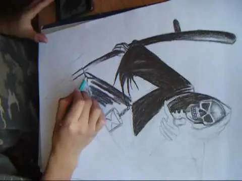 DIBUJO A LAPIZ DE LA MUERTE .mp4 - YouTube