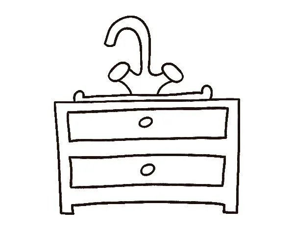 Dibujo de Lavabo para Colorear - Dibujos.net Dibujo de Lavabo para Colorear - Dibujos.net