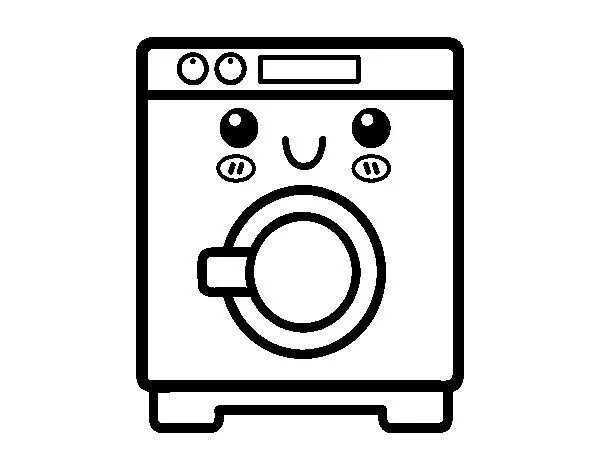 Dibujo de Lavadora para Colorear - Dibujos.net Dibujo de Lavadora para Colorear - Dibujos.net