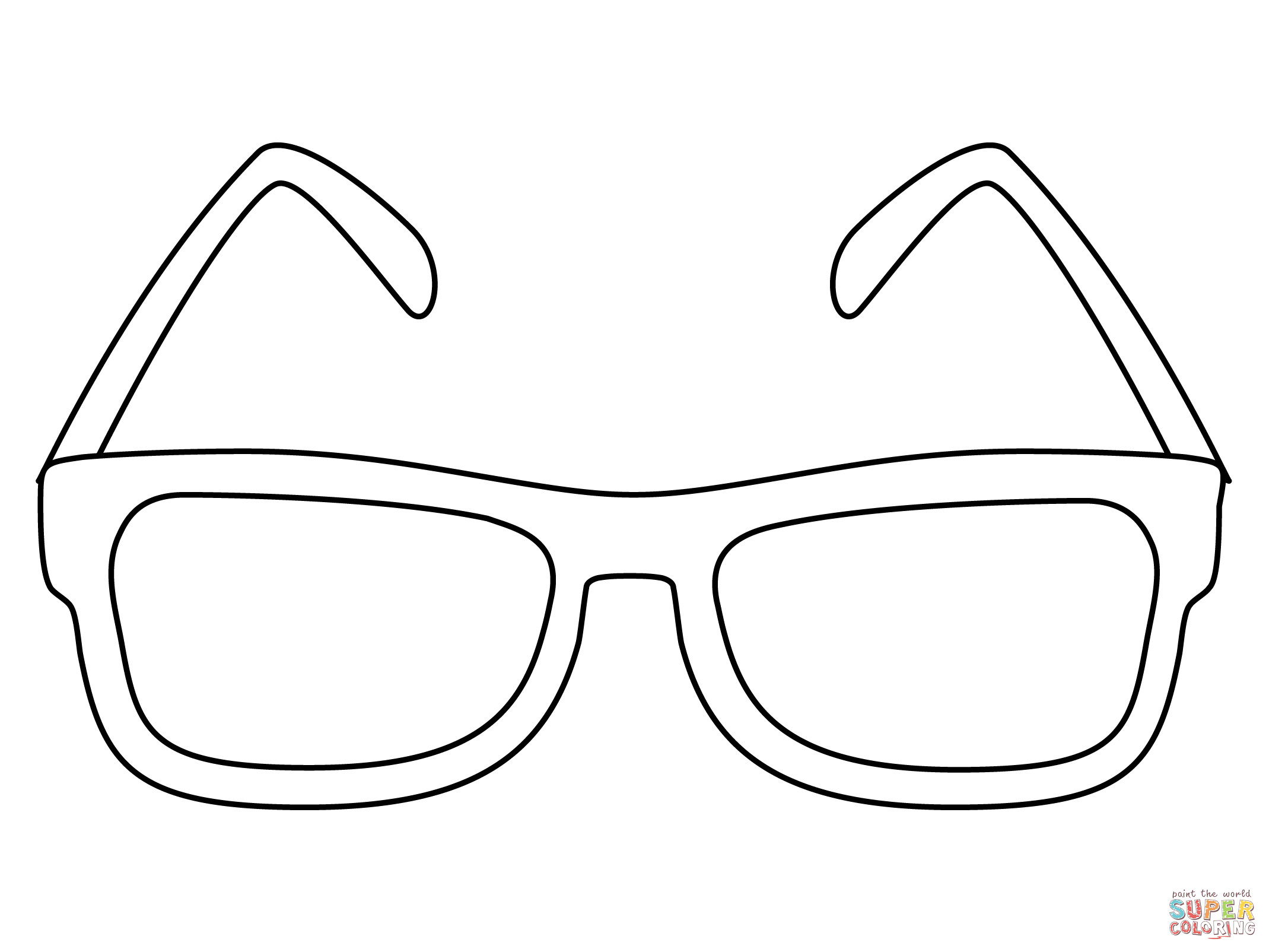 Dibujo de Lentes para colorear | Dibujos para colorear imprimir gratis