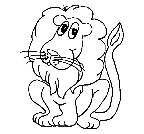 Dibujo de León 1 para Colorear - Dibujos.net Dibujo de León 1 para Colorear - Dibujos.net
