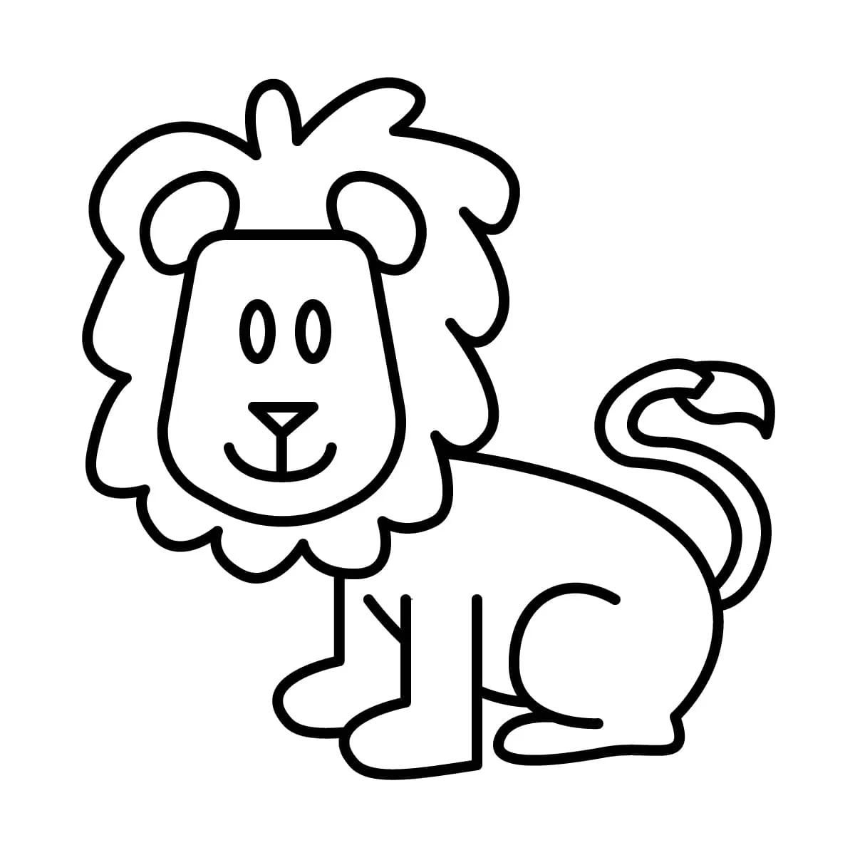 Dibujo de león para colorear e imprimir - Dibujos y colores Dibujo de león para colorear e imprimir - Dibujos y colores