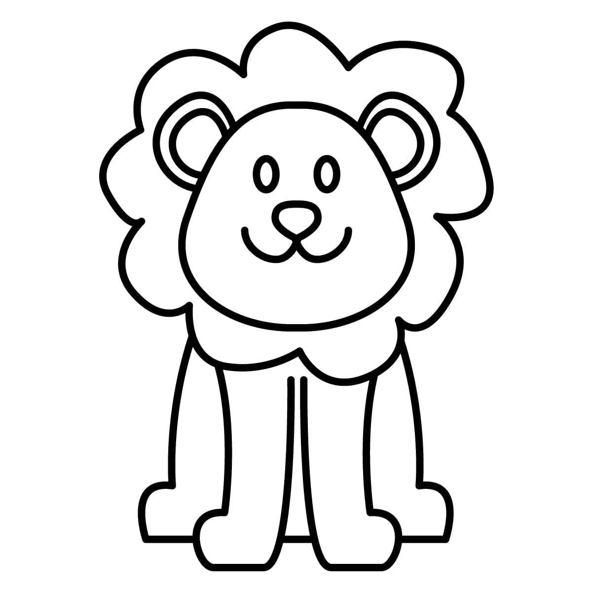 Dibujo de león para colorear e imprimir - Dibujos y colores Dibujo de león para colorear e imprimir - Dibujos y colores