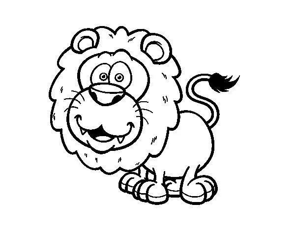 Dibujo de León de Katanga para Colorear - Dibujos.net Dibujo de León de Katanga para Colorear - Dibujos.net