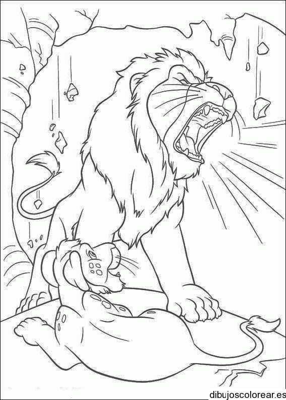 Dibujo de un león rugiendo | Dibujos para Colorear Dibujo de un león rugiendo | Dibujos para Colorear
