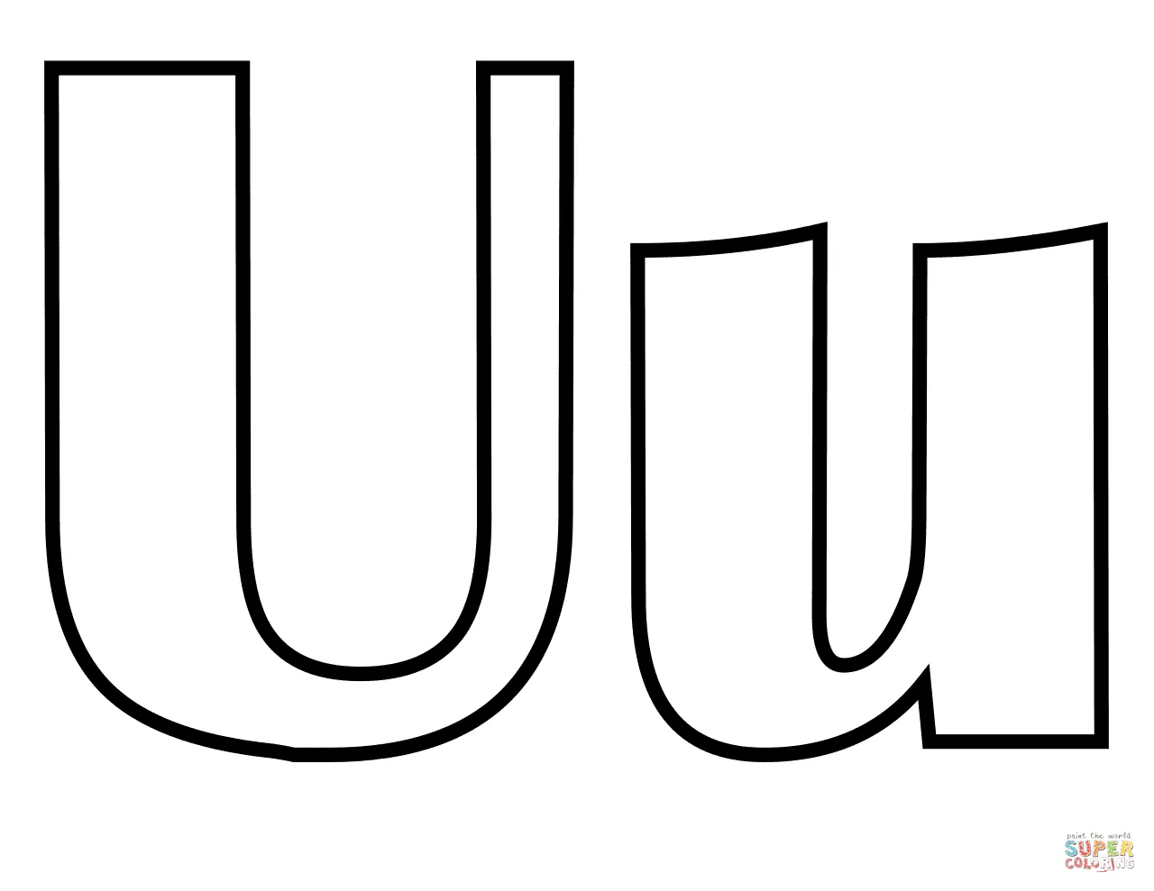 Dibujo de Letra U para colorear | Dibujos para colorear imprimir gratis Dibujo de Letra U para colorear | Dibujos para colorear imprimir gratis