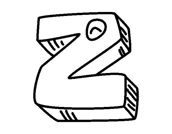 Dibujo de Letra Z para Colorear - Dibujos.net