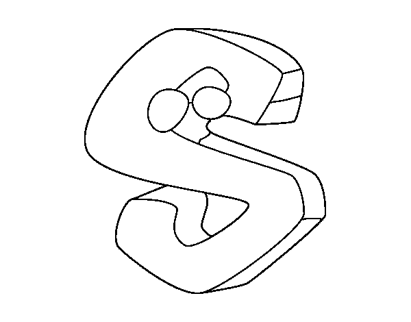 Dibujo de Letra S para Colorear - Dibujos.net Dibujo de Letra S para Colorear - Dibujos.net