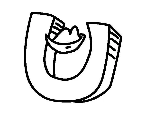 Dibujo de Letra U para Colorear - Dibujos.net Dibujo de Letra U para Colorear - Dibujos.net
