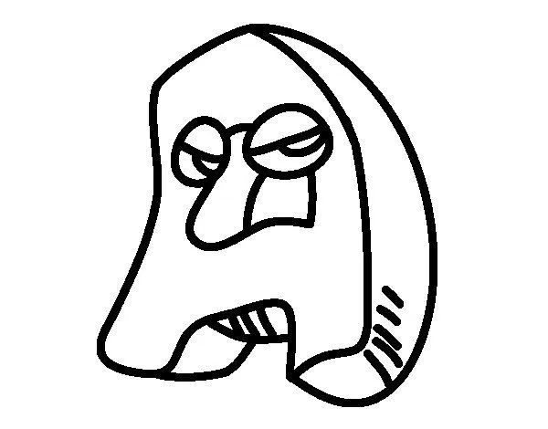 Dibujo de Letra A para Colorear - Dibujos.net Dibujo de Letra A para Colorear - Dibujos.net