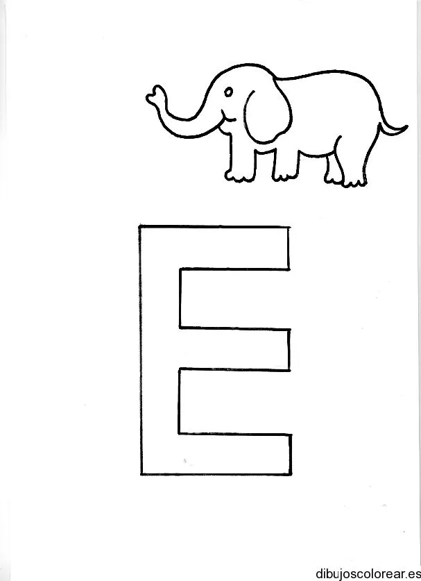 Dibujo de la letra E | Dibujos para Colorear Dibujo de la letra E | Dibujos para Colorear