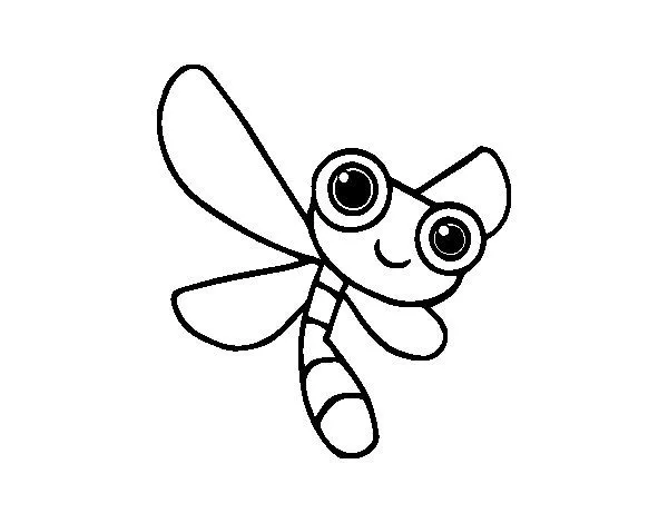Dibujo de Una libélula para Colorear - Dibujos.net