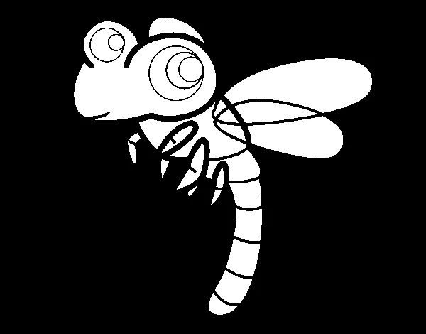 Dibujo de Libélula volando para Colorear - Dibujos.net