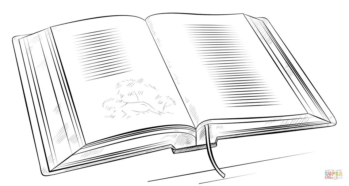 Dibujo de Libro abierto para colorear | Dibujos para colorear imprimir  gratis
