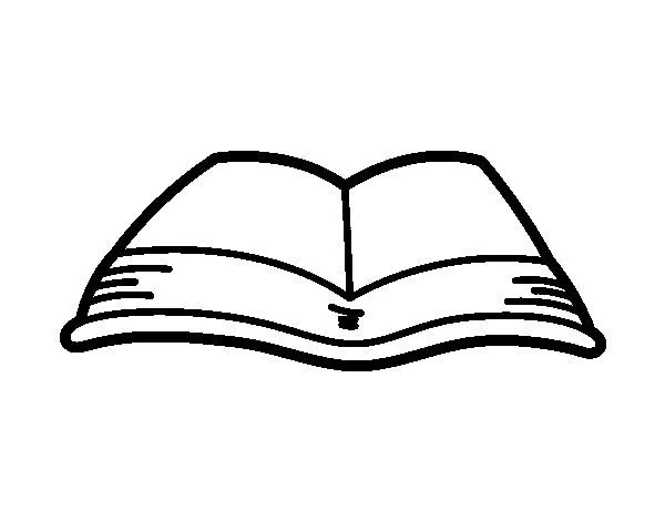 Dibujo de Un libro abierto para Colorear - Dibujos.net Dibujo de Un libro abierto para Colorear - Dibujos.net