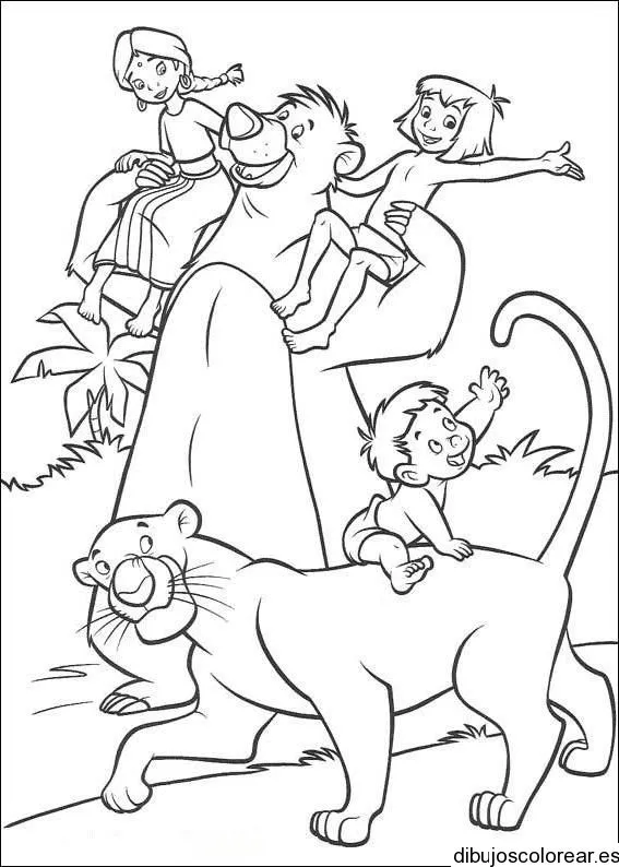 Dibujo del Libro de la Selva | Dibujos para Colorear Dibujo del Libro de la Selva | Dibujos para Colorear