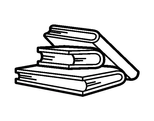 Dibujo de Libros de lectura para Colorear - Dibujos.net Dibujo de Libros de lectura para Colorear - Dibujos.net