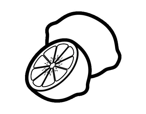 Dibujo de Limones para Colorear - Dibujos.net Dibujo de Limones para Colorear - Dibujos.net