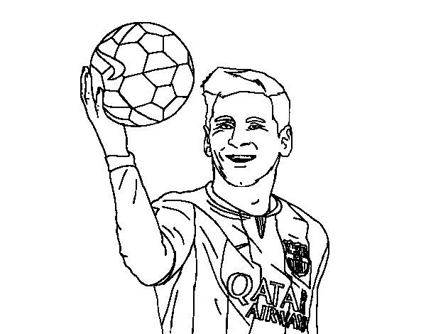 Dibujo de Lionel Messi para Colorear - Dibujos.net Dibujo de Lionel Messi para Colorear - Dibujos.net