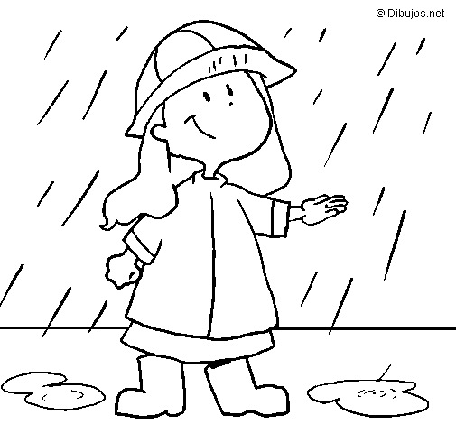 Dibujo de Lluvia 1 para Colorear - Dibujos.net Dibujo de Lluvia 1 para Colorear - Dibujos.net