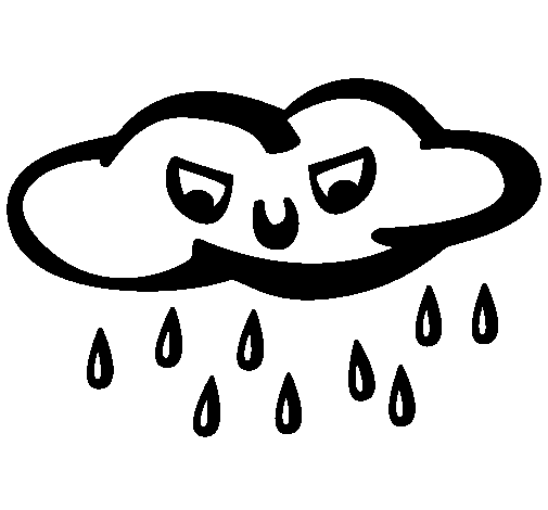 Dibujo de Lluvia para Colorear - Dibujos.net
