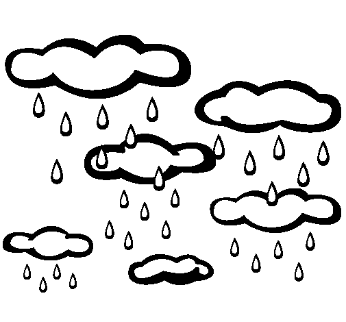 Dibujo de Lluvioso para Colorear - Dibujos.net Dibujo de Lluvioso para Colorear - Dibujos.net