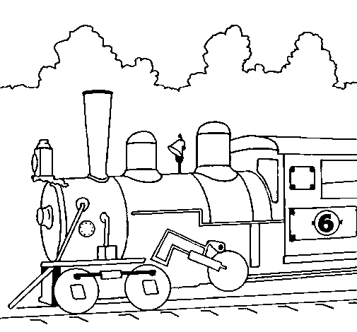 Dibujo de Locomotora para Colorear - Dibujos.net