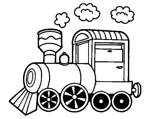 Dibujo de Locomotora de vapor para Colorear - Dibujos.net