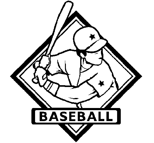 Dibujo de Logo de béisbol para Colorear - Dibujos.net