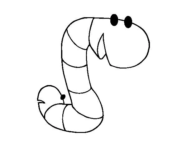 Dibujo de Lombriz para Colorear - Dibujos.net Dibujo de Lombriz para Colorear - Dibujos.net