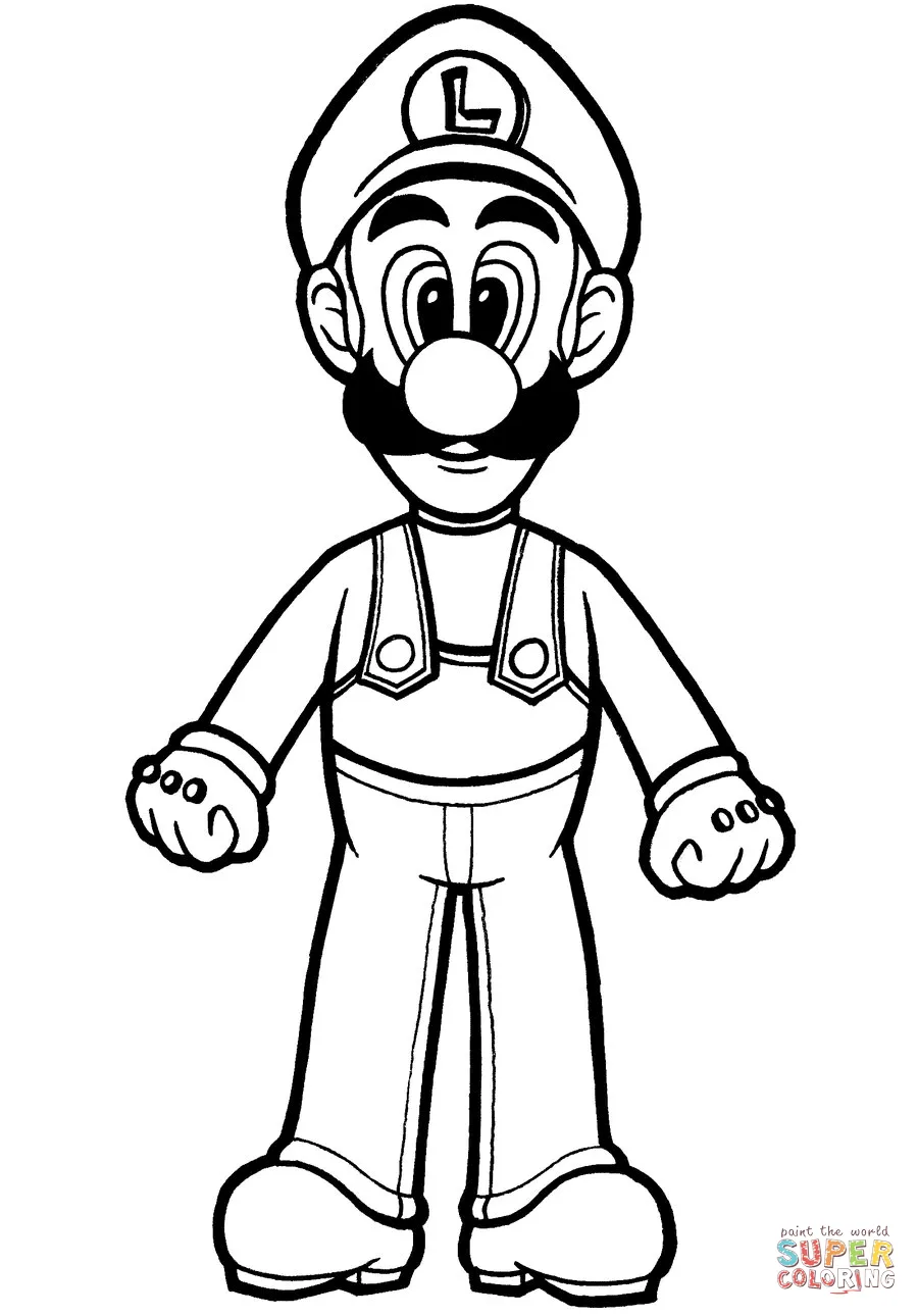 Dibujo de Luigi para colorear | Dibujos para colorear imprimir gratis Dibujo de Luigi para colorear | Dibujos para colorear imprimir gratis