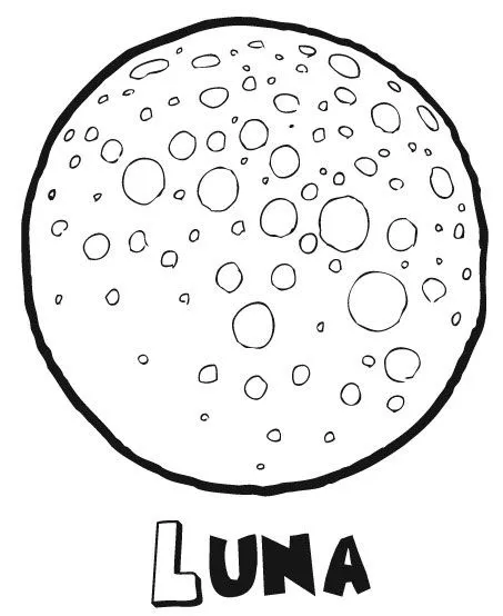 Dibujo de luna para colorear - Imagui