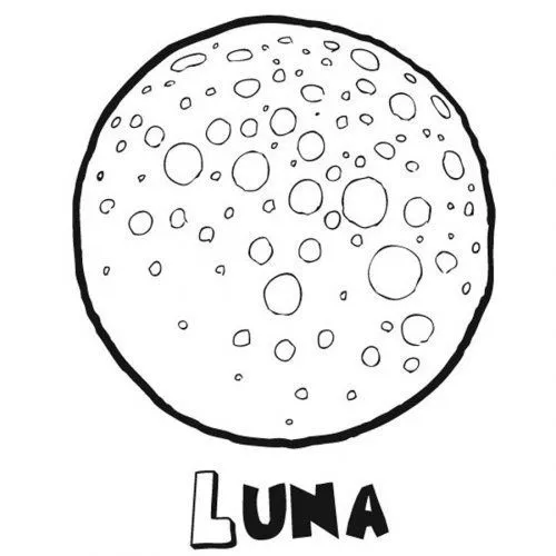 Dibujo de la luna para imprimir y colorear - Dibujos para colorear ...