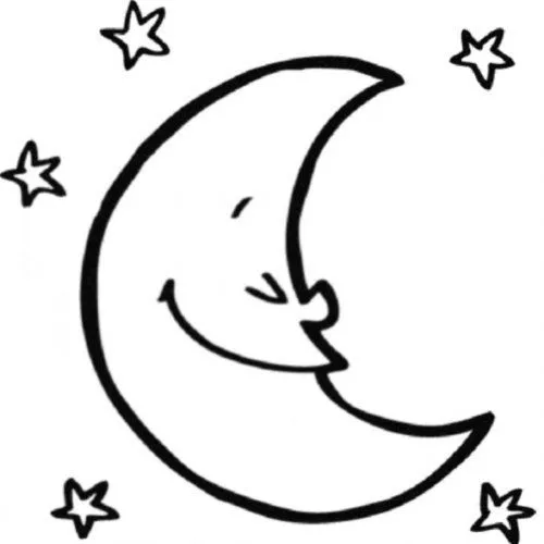 Dibujo de la luna para imprimir y pintar - Dibujos para colorear ...