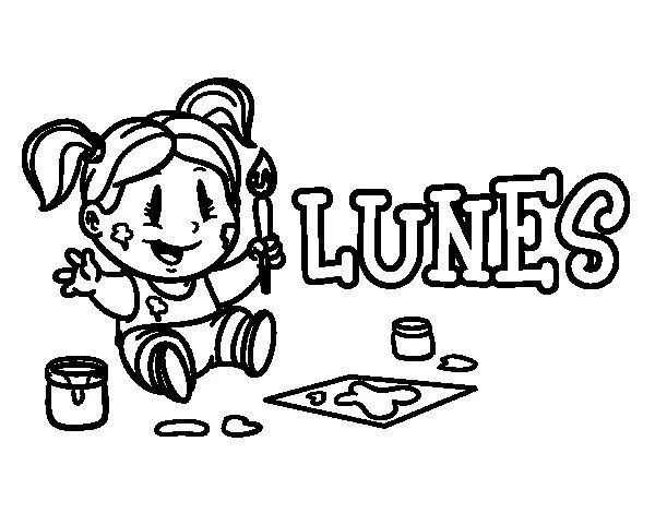 Dibujo de Lunes para Colorear - Dibujos.net