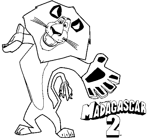 Dibujo de Madagascar 2 Alex 2 para Colorear - Dibujos.net