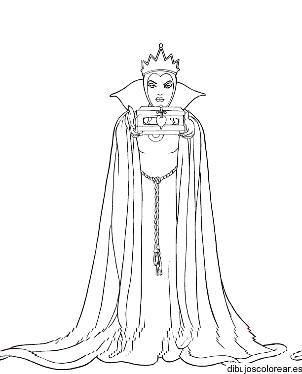 Dibujo de madrastra de Blancanieves con un cofre | Dibujos para ...