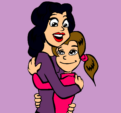 Dibujo de Madre e hija abrazadas pintado por Natis25 en Dibujos ... Dibujo de Madre e hija abrazadas pintado por Natis25 en Dibujos ...