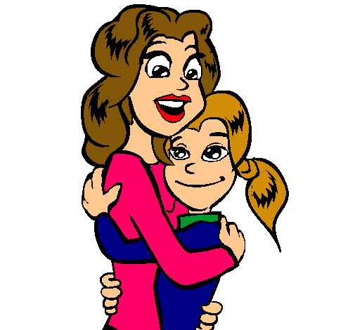 Dibujo de Madre e hija abrazadas pintado por palomya en Dibujos ... Dibujo de Madre e hija abrazadas pintado por palomya en Dibujos ...