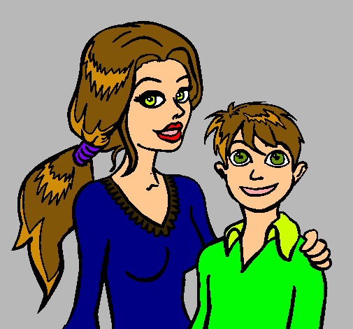 Dibujo de Madre e hijo pintado por Maximadie en Dibujos.net el día ... Dibujo de Madre e hijo pintado por Maximadie en Dibujos.net el día ...
