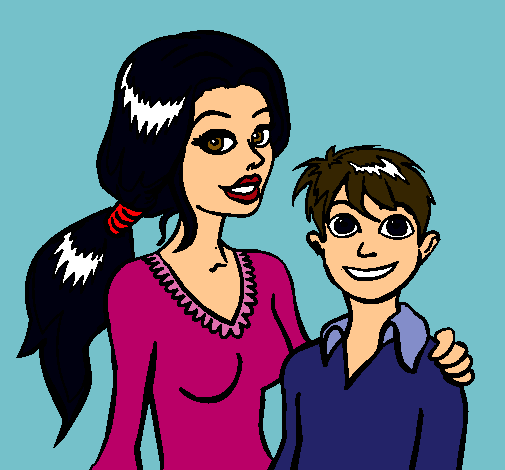 Dibujo de Madre e hijo pintado por Reina2407 en Dibujos.net el día ... Dibujo de Madre e hijo pintado por Reina2407 en Dibujos.net el día ...