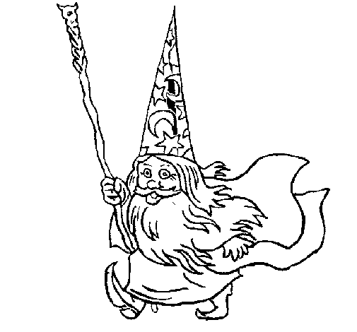 Dibujo de Mago enano para Colorear - Dibujos.net