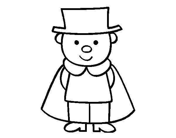 Dibujo de Mago pequeño para Colorear - Dibujos.net Dibujo de Mago pequeño para Colorear - Dibujos.net