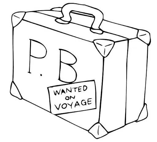 Dibujo de una maleta de viaje para colorear - Imagui
