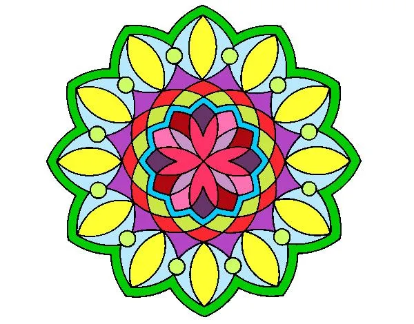 Dibujo de mándala de colores relajntes pintado por Jotrini en ... Dibujo de mándala de colores relajntes pintado por Jotrini en ...