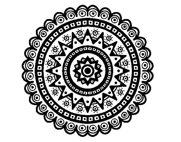 Dibujo de Mandala étnica para Colorear | Niños...niñas...diversion ... Dibujo de Mandala étnica para Colorear | Niños...niñas...diversion ...